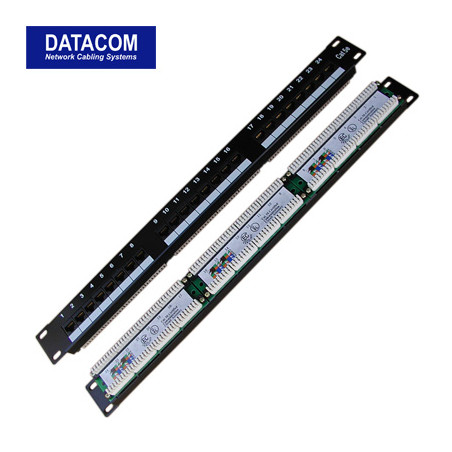 DATACOM Patch panel 24x RJ-45, Cat5e UTP, 1U, 19'' LSA