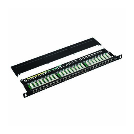 DATACOM Patch panel 19'' STP 24 port CAT5E LSA 0,5U