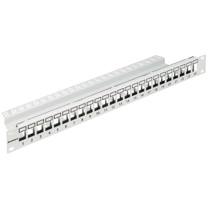 19'' patchpanel pre 24 modulu SFA/SFB, neosadený, 1U, RAL 7035