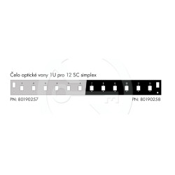 Čelo optickej vane 1U pre 12 SC simplex BK