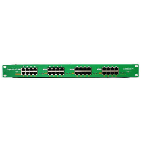 POE-PAN16-GBATF 802.3af/at gigabitový tienený 16-portový PoE panel