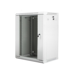 Nástenný rack 19'' 15U 600X450mm šedý flat pack