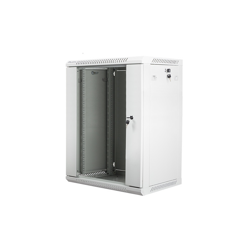 Nástenný rack 19'' 15U 600X450mm šedý flat pack