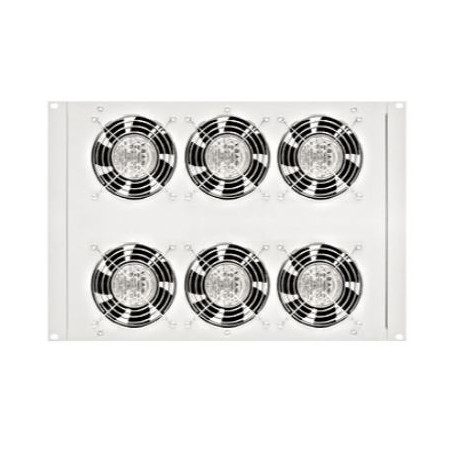 Horný/spodný ventil.jednotka, 6x ventilátor, termostat, 8U