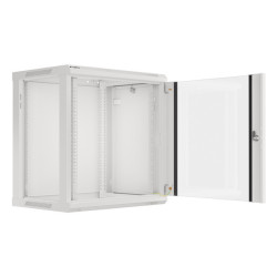 Nástenný rack 19'' 12U 600X450mm šedý flat pack