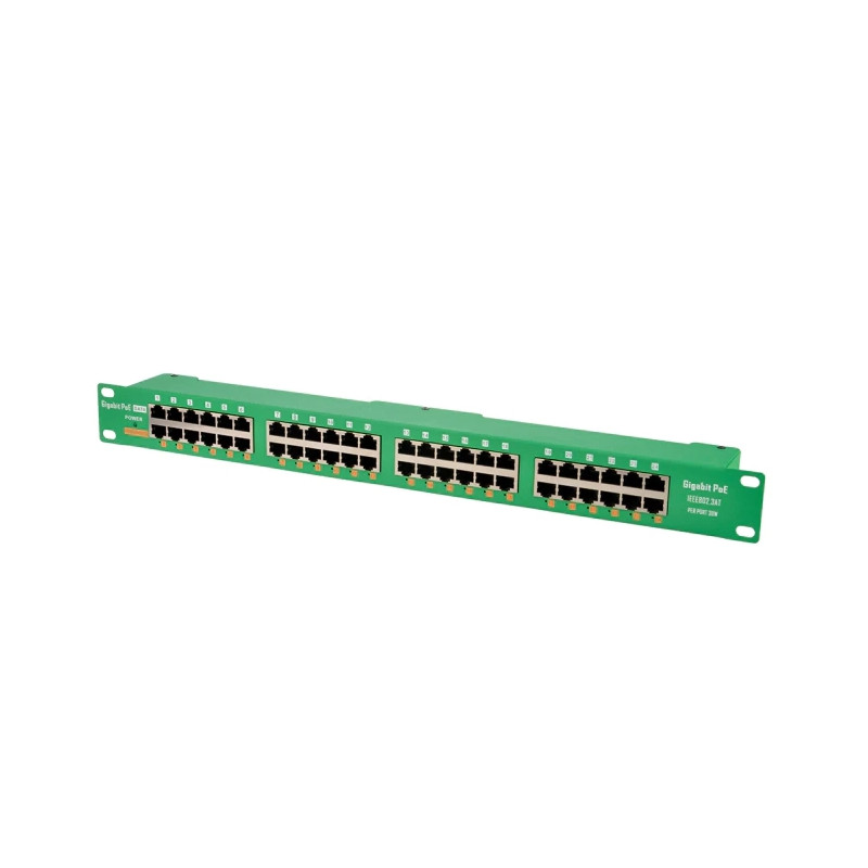 POE-PAN24-GBATF - 802.3af/at gigabitový tienený 24-portový PoE panel