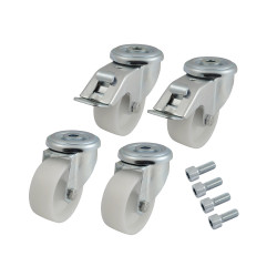 Kolieska otočná pre stoj.rack, nosn.600kg, set 4ks
