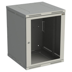 Rozvádzač nástenný SENSA 15U 500mm, dvere sklo, RAL 7035, SENSA-15U-65-11-G