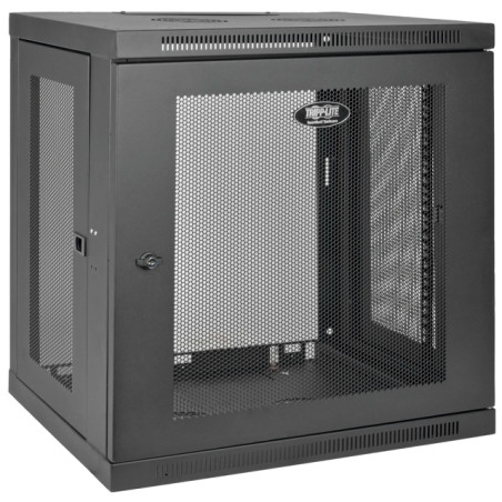 Skriňa SmartRack 12U, Š-600mm, Hl-450mm, hĺbka pre prepínače, montáž na stenu