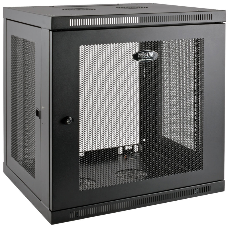 Skriňa SmartRack 12U, Mini Rack, Š - 600mm, Hl - 550mm, hĺbka pre prepínače, montáž na stenu