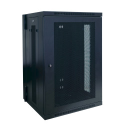Skriňa SmartRack 18U, Š - 600mm, Hl - 550mm, hĺbka pre prepínače, montáž na stenu