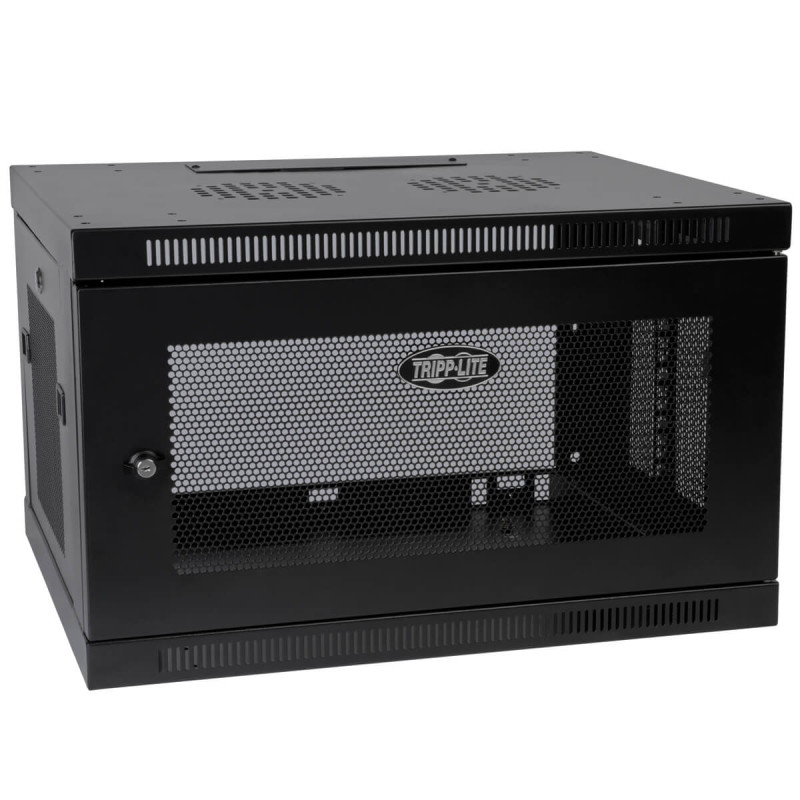 Skriňa SmartRack 6U, Mini Rack, Š - 600mm, Hl - 550mm, hĺbka pre prepínače, montáž na stenu