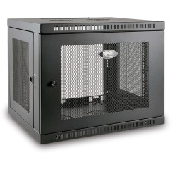 Skriňa SmartRack 9U, Mini Rack, Š - 600mm, Hl - 550mm, hĺbka pre prepínače, montáž na stenu