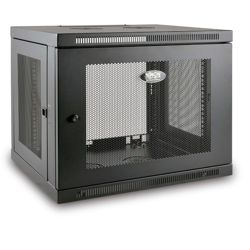 Skriňa SmartRack 9U, Mini Rack, Š - 600mm, Hl - 550mm, hĺbka pre prepínače, montáž na stenu
