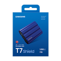 Samsung T7 Shield/1TB/SSD/Externý/2.5''/Modrá/3R