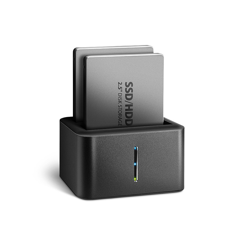 AXAGON ADSA-D25, USB 3.2 Gen 1 - 2x SATA 6G 2.5'' SSD/HDD CLONE MINI dokovacia stanica