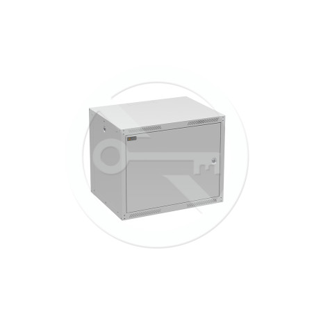 Rozvádzač nástenný GrandN Duo 9U 450mm, dvere plech, RAL7035, GrandND-9U-645-21-G