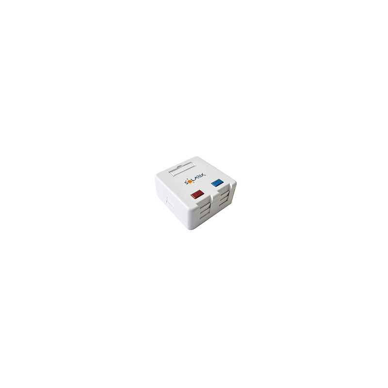 Zásuvka modulárna Solarix pre 2 keystony na omietku biela SXMO-2-0-WH