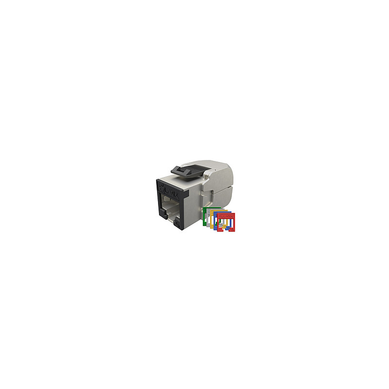 Samorezný keystone Solarix CAT6A STP SXKJ-10G-STP-RAL-SA,RAL FIT moduly,GROUND LOCK,Comp.level,4PPoE