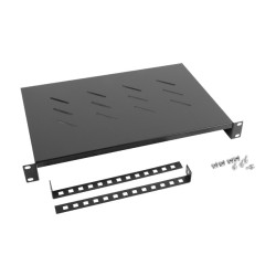 LANBERG 19'' PEVNÁ POLICA 1U/483X300MM MAX. NOSNOSŤ DO 25 KG ČIERNA