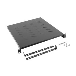 LANBERG 19'' PEVNÁ POLICA 1U/483X500MM MAX. NOSNOSŤ DO 25 KG ČIERNA
