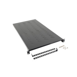 LANBERG 19'' PEVNÁ POLICA 1200 MM ČIERNA (1U/483X910 MM MAX. NOSNOSŤ DO 25 KG, 4BODOVÁ MONTÁŽ)