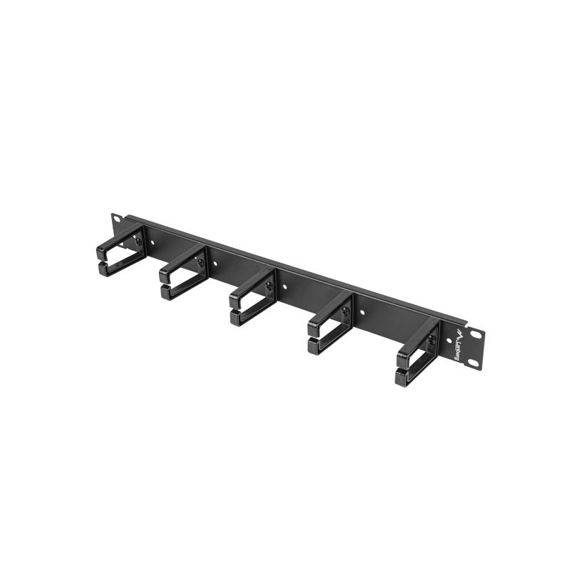 LANBERG 19'' PANEL PRO SPRÁVU KÁBLOV S 5 PLASTOVÝMI DRŽIAKMI 1U TYP B ČIERNY