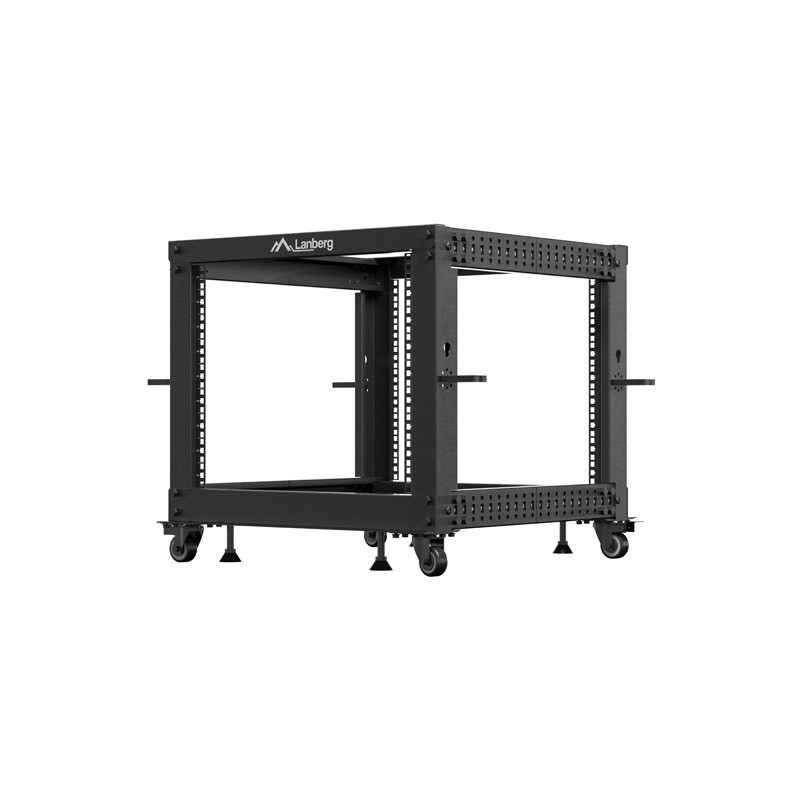 LANBERG OTVORENÝ RACK 9U 19'' 600X600-1100 NASTAVITEĽNÝ ČIERNY