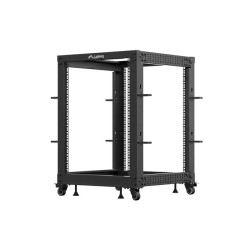 LANBERG OTVORENÝ RACK 15U 19'' 600X600-1100 NASTAVITEĽNÝ ČIERNY