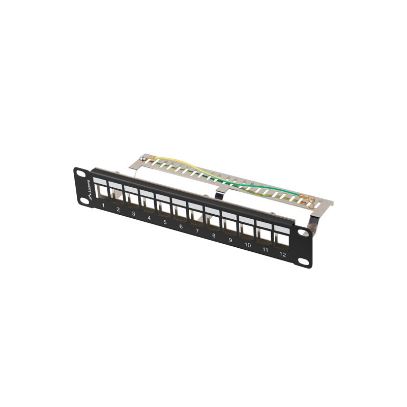 LANBERG PATCH PANEL 12 PORTOV 1U 19'' FTP PRO MODULY KEYSTONE ČIERNY V2