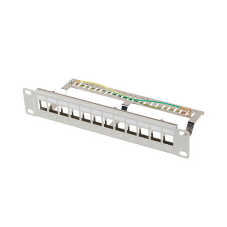 LANBERG PATCH PANEL 12 PORTOV 1U 10'' FTP PRO MODULY KEYSTONE ŠEDÝ V2