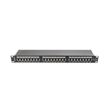 LANBERG PATCH PANEL 24 PORTOV 1U 19'' CAT.5E FTP TIENE ČIERNY