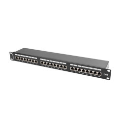 LANBERG PATCH PANEL 24 PORTOV 1U 19'' CAT.6 FTP TIENE ČIERNY
