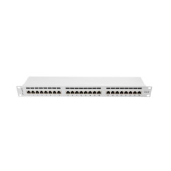 LANBERG PATCH PANEL 24 PORTOV 1U 19'' CAT.6 FTP TIENENÝ ŠEDÝ