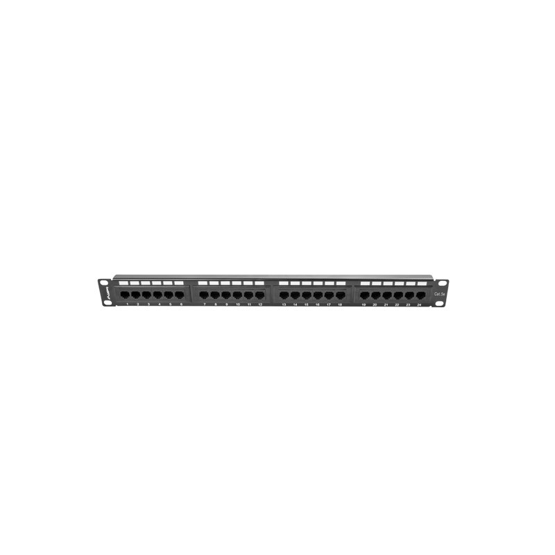 LANBERG PATCH PANEL 24 PORTOV 1U 19'' CAT.5E UTP ČIERNY