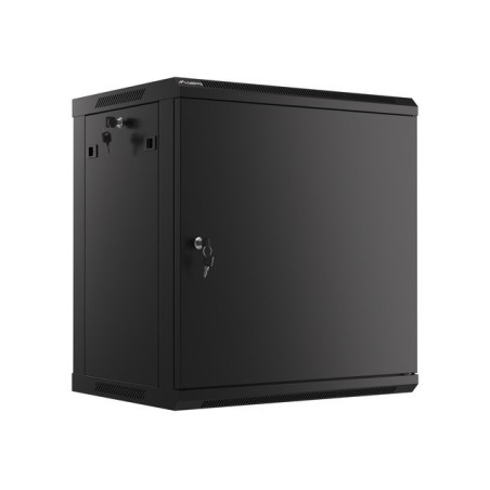 LANBERG RACKOVÁ SKRIŇA 19'' NÁSTENNÁ 12U/600X450 PRO VLASTNÚ MONTÁŽ S KOVOVÝMI DVERAMI ČIERNA