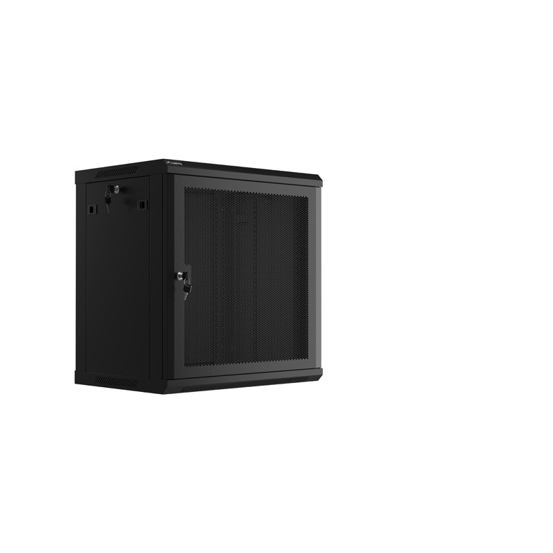 LANBERG 19'' RACKOVÁ SKRIŇA 12U/600X450 S PERFOROVANÝMI DVERAMI ČIERNA - PLOCHÉ BALENIE