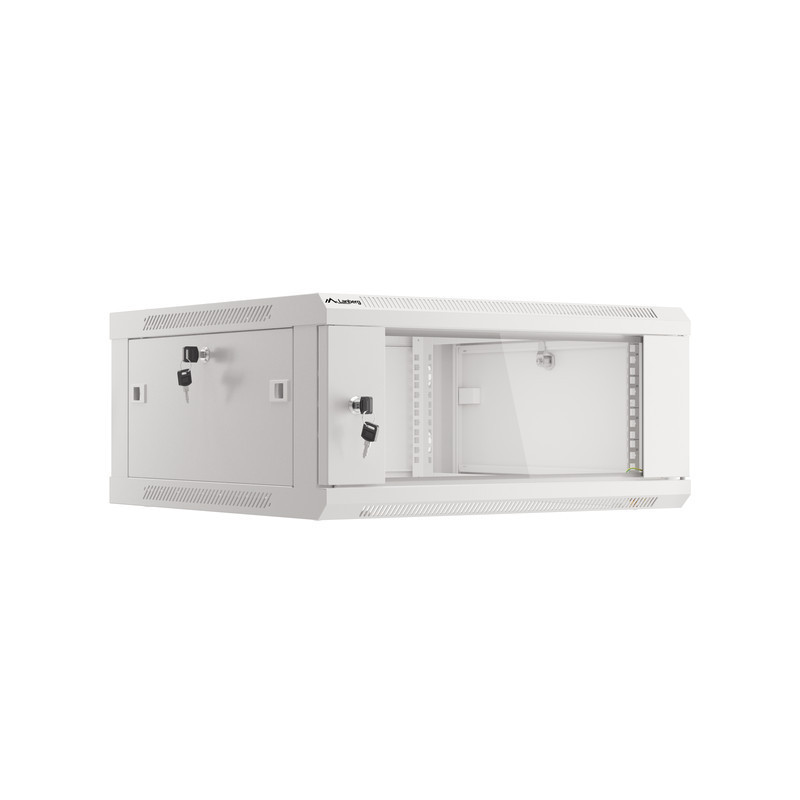 LANBERG RACKOVÁ SKRIŇA 19'' PRO MONTÁŽ NA STENU 4U/600X600 (FLAT PACK) V2 ŠEDÁ