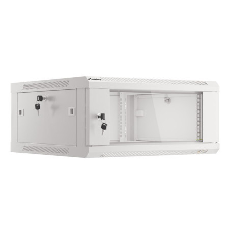 LANBERG RACKOVÁ SKRIŇA 19'' PRO MONTÁŽ NA STENU 4U/600X600 (FLAT PACK) V2 ŠEDÁ