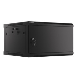 LANBERG RACKOVÁ SKRIŇA 19'' PRO MONTÁŽ NA STENU 6U/600X600 PRO VLASTNÚ MONTÁŽ S KOVOVÝMI DVERAMI ČIERNA