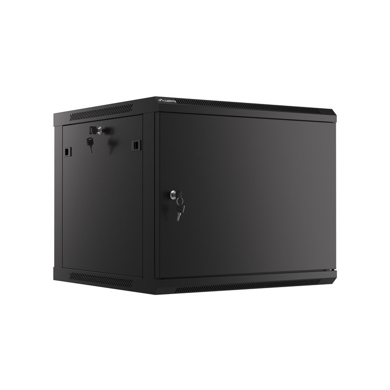 LANBERG RACKOVÁ SKRIŇA 19'' PRO MONTÁŽ NA STENU 9U/600X600 PRO VLASTNÚ MONTÁŽ S KOVOVÝMI DVERAMI ČIERNA