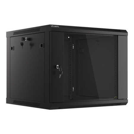 LANBERG RACKOVÁ SKRIŇA 19'' PRO MONTÁŽ NA STENU 9U/600X600 (FLAT PACK) V2 ČIERNA