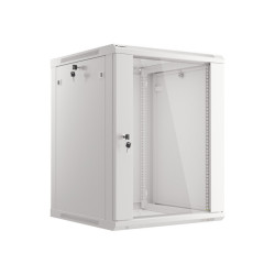 LANBERG 19'' RACKOVÁ SKRIŇA PRO MONTÁŽ NA STENU 15U/600X600 (FLAT PACK) S PROSKLENÝMI DVERAMI ŠEDÁ V2c