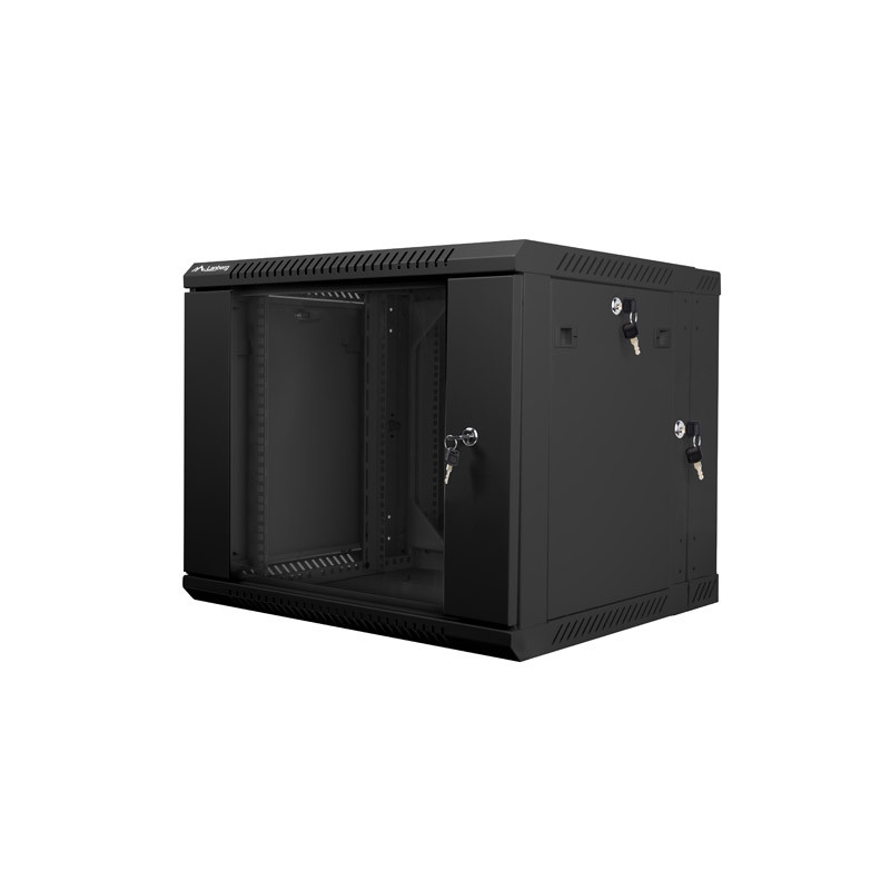 LANBERG RACKOVÁ SKRIŇA 19'' DVOJDIELNA NÁSTENNÁ 9U/600X600 (FLAT PACK) ČIERNA