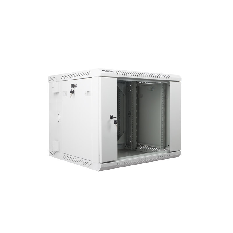 LANBERG RACKOVÁ SKRIŇA 19'' DVOJDIELNA NÁSTENNÁ 9U/600X600 (FLAT PACK) ŠEDÁ