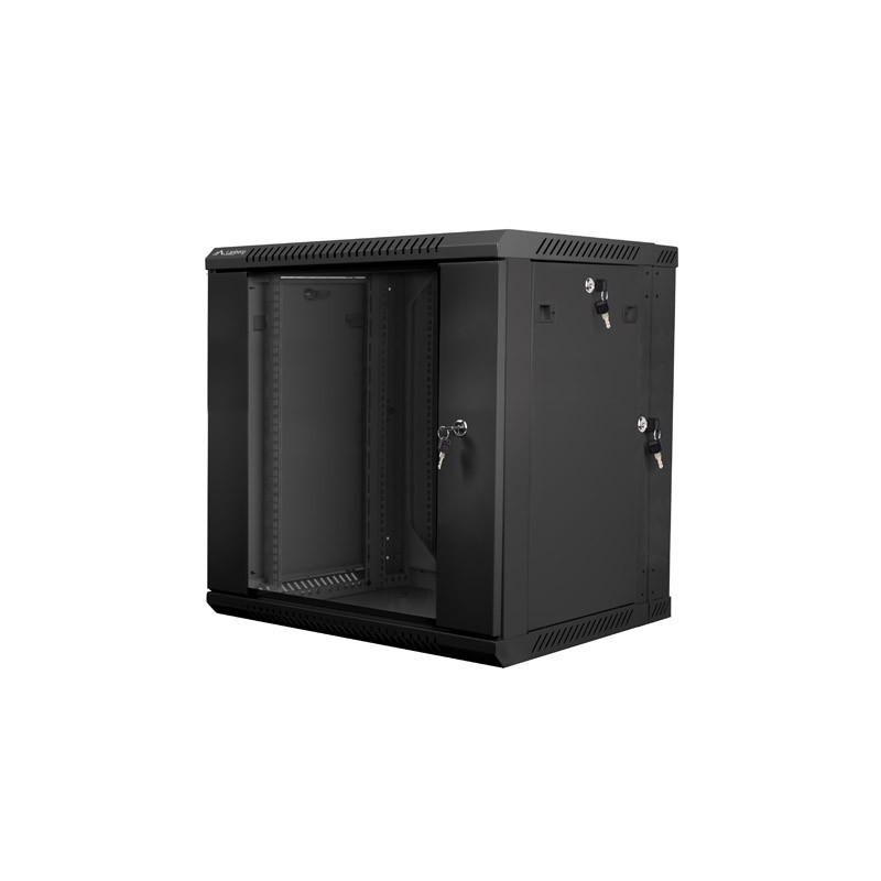 LANBERG RACKOVÁ SKRIŇA 19'' DVOJDIELNA NÁSTENNÁ 12U/600X600 (FLAT PACK) ČIERNA