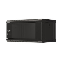 LANBERG RACKOVÁ SKRIŇA 19'' NÁSTENNÁ 4U/540X350 (FLAT PACK) S PRESKLENÝMI DVERMI ČIERNA