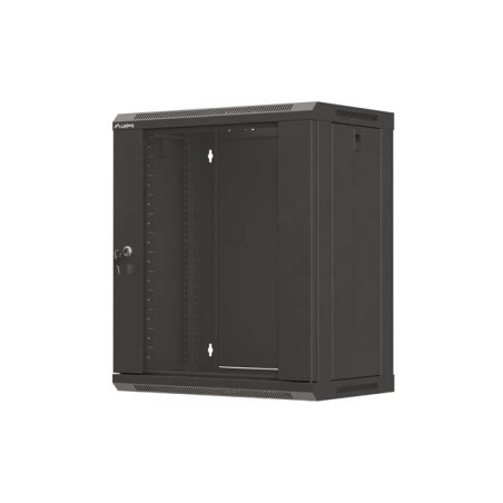 LANBERG 19'' RACKOVÁ SKRIŇA PRO MONTÁŽ NA STENU 12U/540X350 (PLOCHÉ BALENIE) S PROSKLENÝMI DVERMI ČIERNA