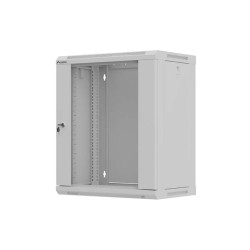 LANBERG 19'' RACKOVÁ SKRIŇA 12U/540X350 (FLAT PACK) S PRESKLENÝMI DVERAMI ŠEDÁ