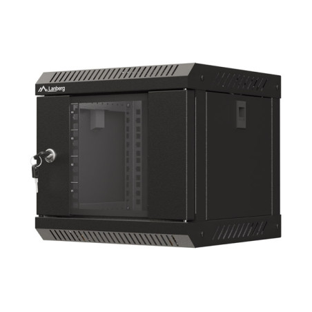 LANBERG RACKOVÁ SKRIŇA 10'' NÁSTENNÁ 4U/300X300 (FLAT PACK) S PRESKLENÝMI DVERMI ČIERNA